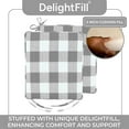 thumbnail image 3 of Klear Vu Porch Rocking Chair Cushions Set, Suitable for Living Room Rockers, Stylish Seat and Back Pads Include Fabric Ties, 20" X 17" X 2”, Gray, 3 of 6
