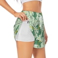 thumbnail image 3 of Lsque Cute Dinosaurs in Space Printed Women's Running Shorts with Liner Pockets,Elastic Quick Dry Workout Athletic Gym Yoga Shorts,Womens High Waist Shorts-Small, 3 of 9