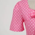 thumbnail image 6 of Hfolob Womens Dresses Women's Square Neck Short Sleeve Bow Dots Vintage Dress Party Dress, 6 of 9