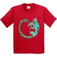 thumbnail image 3 of Inktastic Christmas Dragon with Candy Cane Youth T-Shirt, 3 of 5