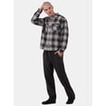 thumbnail image 2 of No Boundaries Men's & Big Men's Boxy Fit Flannel Shirt, Sizes XS-3XL, 2 of 5