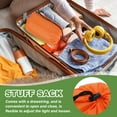 thumbnail image 4 of Uxcell Stuff Sack, 3x5"/3x7"/4x7"/5x10"/7x13"/9x16" Waterproof Outdoor Storage Sack Portable Drawstring Bag for Camping, Orange 6 Pcs, 4 of 7