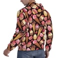 thumbnail image 6 of Pofeuu Ice Cream Cake Print Mens Casual Hooded Collar Drawstring Hoodies Pullover Sweatshirts Casual Long Sleeve Shirts-Large, 6 of 7