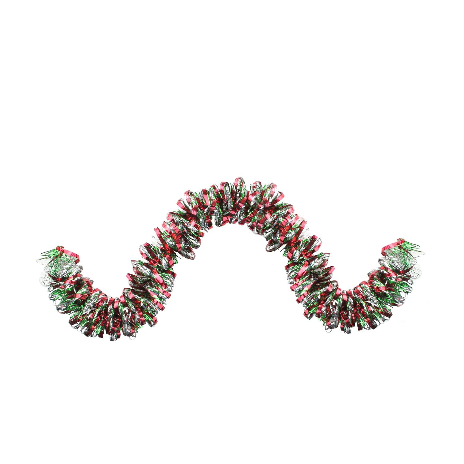 15' Angel's Hair Decorative Red and Green with Silver