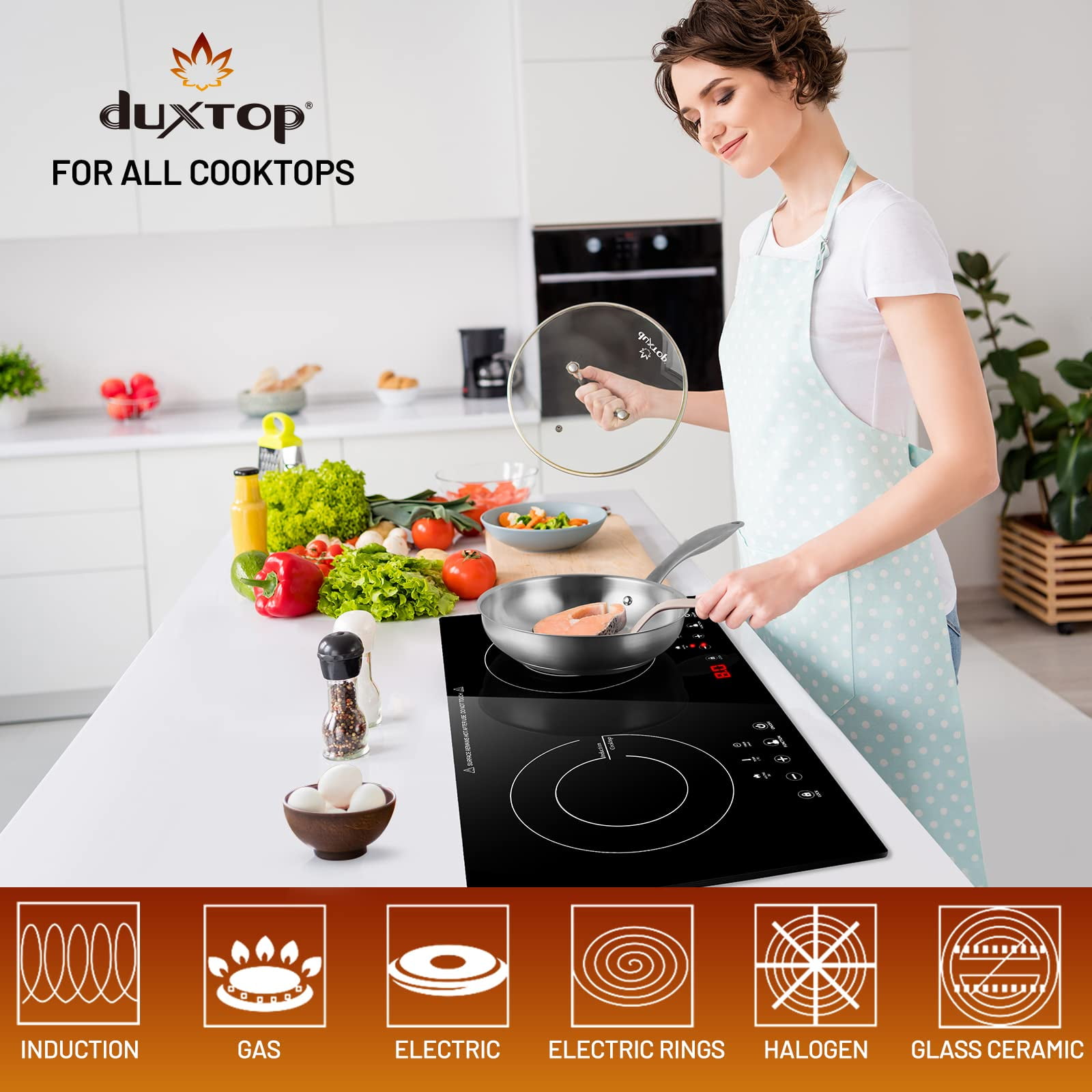 Duxtop Professional 17 piece Induction Cookware Set, Impact-bonded  Technology Stainless Steel Pots and Pans Set, Dishwasher and Oven Safe  Cookware 