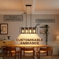 thumbnail image 4 of HOMCOM Kitchen Island Lighting with 4 Rotatable Frames Linear Pendant Light, 4 of 10