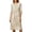 Khaki, variant on Lady's Relaxed Print Round Neck Dress