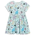 thumbnail image 1 of Robes d'Été Dinosaure pour Fillettes, Vêtements Décontractés à Manches Courtes 3t Bleu, 1 of 10