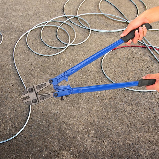 24 Inch Heavy Duty Cable Cutter Cutting Tool with Heat Treated Blades High Hardness and Sharpness Ergonomic Handle for Wear Resistance