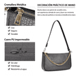 thumbnail image 3 of Bolsa Bandolera de Cuero Para Dama Gris Lab.G  Bolso para Dama, 3 of 4