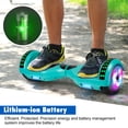 thumbnail image 3 of SISIGAD 6.5" 36V Two-Wheel Self Balancing Hoverboard with Bluetooth and LED Lights Electric Scooter Hoverboard for Kids Green, 3 of 5