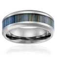 thumbnail image 2 of Mens Wedding Band in Titanium 8MM with Zebra Wood Inlay, 2 of 4
