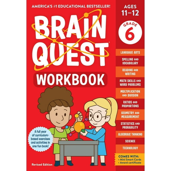 Pre-Owned Brain Quest Workbook: 6th Grade Revised Edition (Paperback) 1523517409 9781523517404