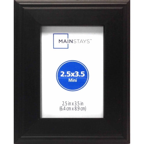 2 5 X 3 5 Stepped Wood Mini Frame Assortment Set Of 6 4 Black And 2 Walnut Walmart Com