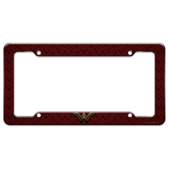 Justice League Movie Wonder Woman Logo License Plate Tag Frame