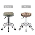 thumbnail image 3 of Abstract Leopard print Round Bar Stool Seat Covers, Elastic Round Chair Cover Stool Seat Slipcover Bar Stool Cushions Round Pad for 12-14 inch, 3 of 5