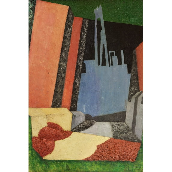 24x36 gallery poster, Urban Landscape, 1916 by Diego Rivera