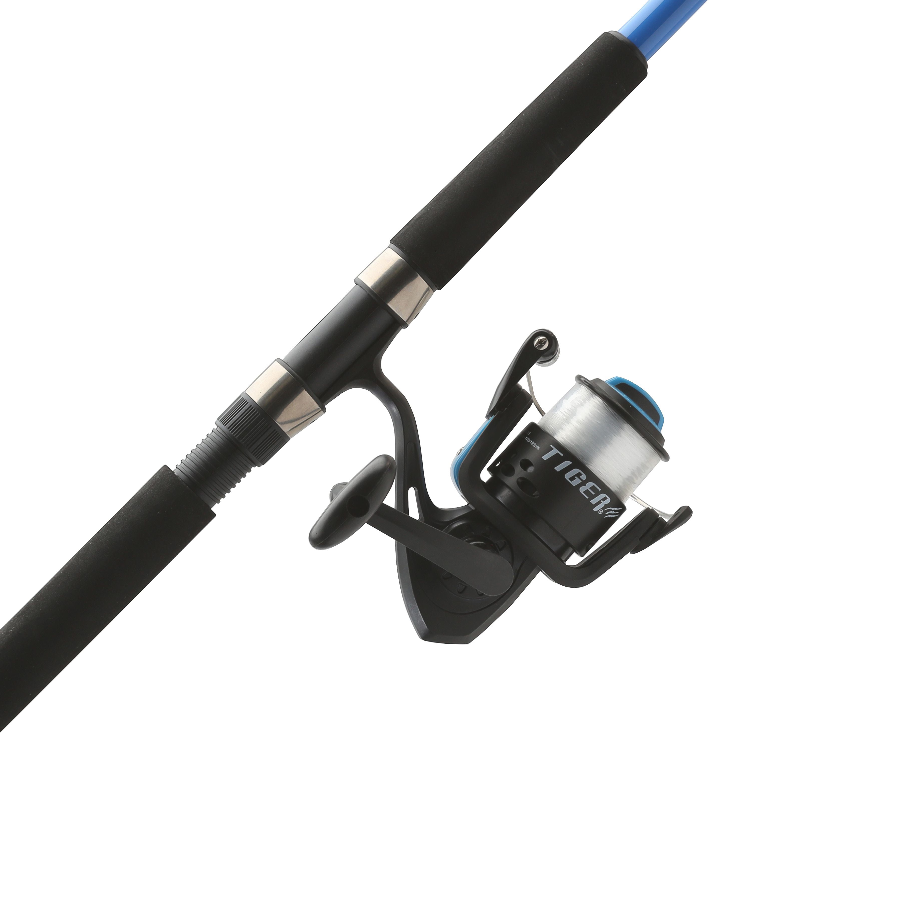 (2 pack) Shakespeare Tiger Spinning Fishing Combo, 9' Medium Heavy Rod, 5000 Size Reel