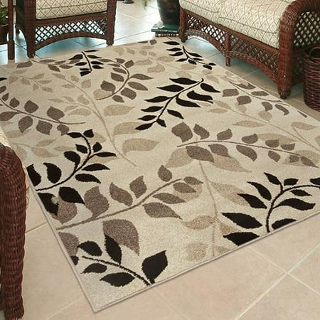Bermuda Collection - Carolina Weavers Bermuda Collection Vines Park Beige Area Rug (5'2 x 7'6) - 5'2