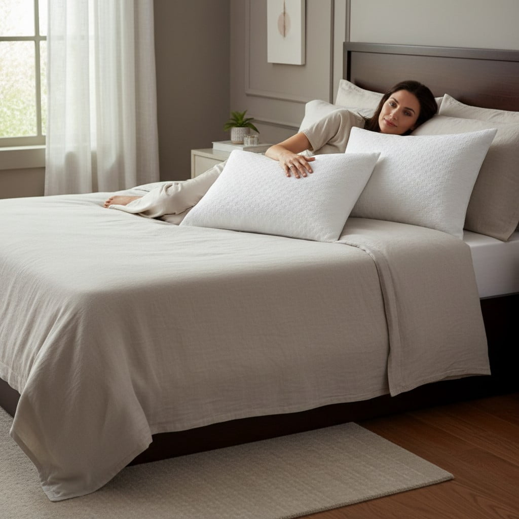 2 Pack Bamboo Pillow for Sleeping - Adjustable Soft, Plush Fiber Fill, Washable Cover - Perfect for Side, Back, and Stomach Sleepers - Queen Size