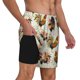 thumbnail image 2 of Balery Colorful Roosters Bañador para hombre, shorts de playa de secado rápido con entrepierna y forro de compresión-Medium, 2 of 6
