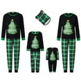 thumbnail image 4 of Family Matching Christmas Pajamas Set Oil Painting Tree Print Holiday Pajamas Sleepwear, 4 of 7