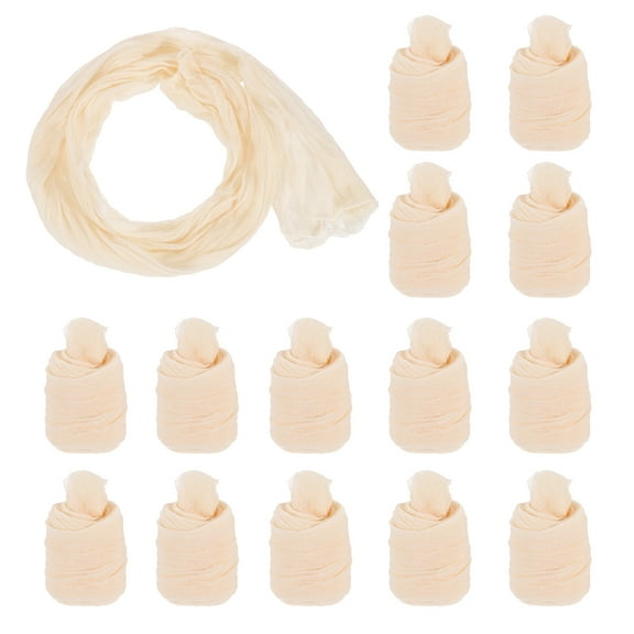 Uxcell Nylon Stockings Flower Fabric, 65cm/25.6" DIY Floral Crafting Kit (Champagne, Pack of 25)