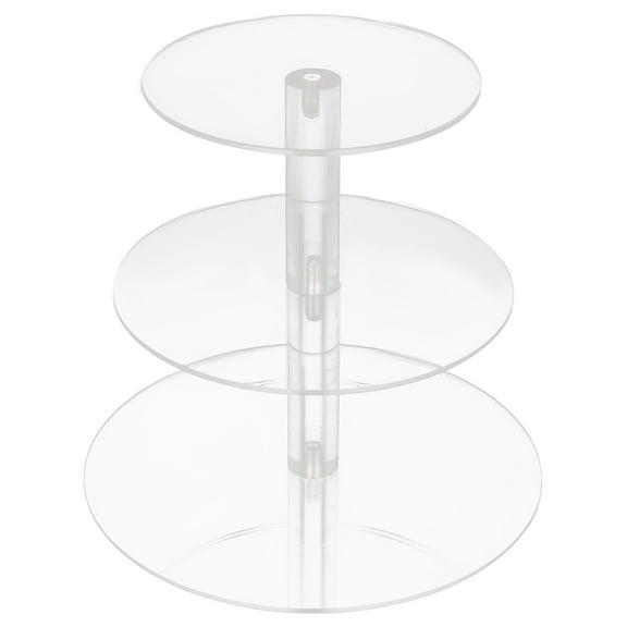 HEMOTON Transparent Acrylic 3 Tier Cupcake Stand for Jewelry Display Stable and Multilayer Structure