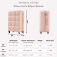 thumbnail image 6 of Luggage Set of 3, 20 Inches with USB Port, Carry-on Luggage with Cup Holder& Adjustable Handle&Hooks, Lightweight ABS Hard Shell Luggage with Spinner Wheels, Pink, 6 of 7