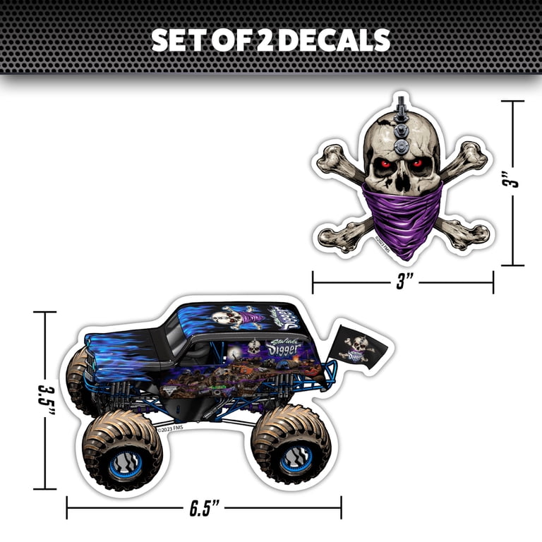Monster Jam Son-Uva Digger Decals - Set of 6 Monster Truck Logo