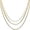 Gold, variant on Stainless Steel Triple Layers Stacking Chain Collar Statement Necklace