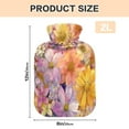 thumbnail image 3 of 2L Hot Water Bottle with Soft Velvet Cover PVC Hot Water Bag for Pain Relief Long-Lasting Warmth Summer Blossoms, 3 of 8