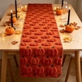 thumbnail image 4 of Thanksgiving Decorative Table Runner, Exquisite Embroidered Pumpkin Motif, Festive Table Banner, Elegant Dining Table Textile Ornament for Fall Harvest Holiday Home Tabletop Decoration, 4 of 7