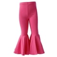 thumbnail image 3 of Gunia Little Girls Leggings Flared With Ruffle Hem Stretchy Wide Leg Pants Kids Comfortable Playwear Casual Outfits 18M-6Y, 3 of 3