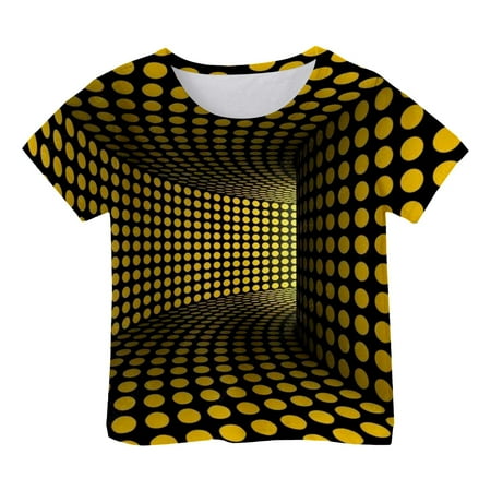 Little Boys T Shirts Girls Fashion Cool 3D Prints Trendy Kid Kid Funny Youth Basic Tees Size 6-7T