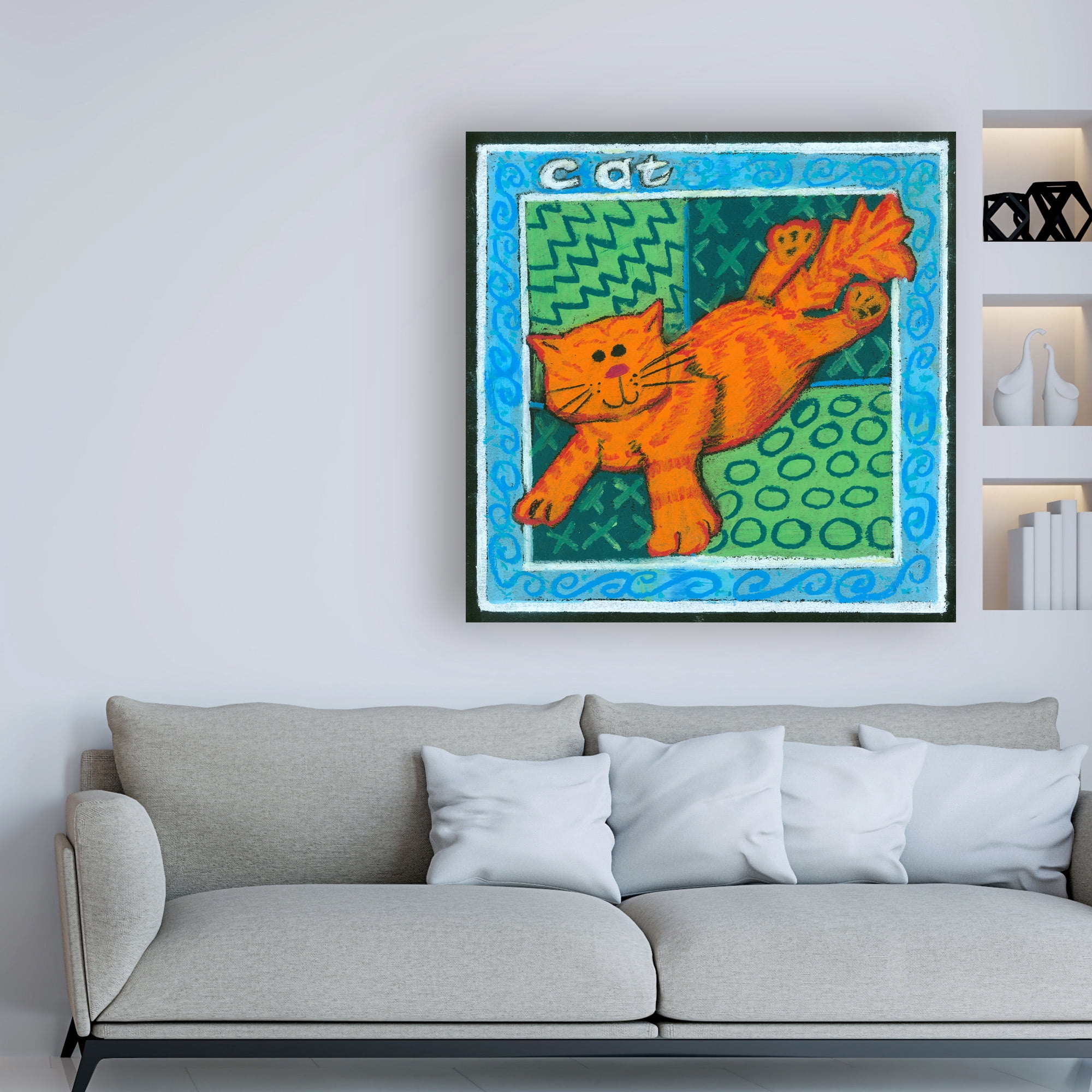 Trademark Fine Art 'Whimsical Cat' Canvas Art by Lisa Choate