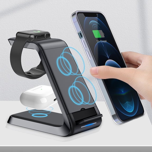 XGFHYJEH Charging Station, Wireless Charging Station, Charging Station for Multiple Devices, Wireless Charging, 15W 3 in 1 Charging Station, Wireless Charge, for Android, Iphone, Apple, Samsung, Ipad