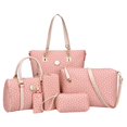 thumbnail image 5 of gardendecor2016 Women 6Pcs/Set PU Leather Handbags Set Top Handle Totes Satchels Pink, 5 of 8