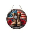 thumbnail image 2 of Sruoe Independence Day America Wooden Hanging Decoration Patriotic Round Wall Decor For Home And Porch Festival Celebration Hanging Board Decoration, 2 of 6