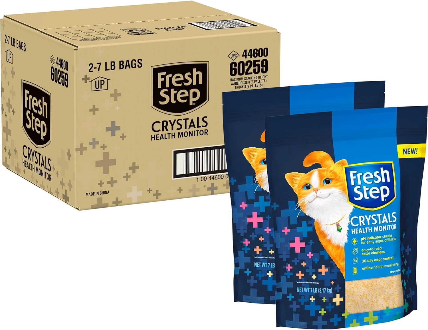 Fresh Step Fresh Step Unscented Health Monitoring Cat Litter - Pack of ...