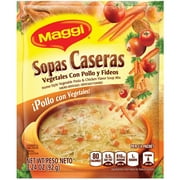 Maggi 80 Calories Home-Style Vegetable Pasta And Chicken Flavored Soup Mix, 3.24 oz