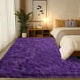 thumbnail image 5 of SARAG Super Soft Shag Area Rug for Living Room, 4x6ft Dark Purple Carpet for Girls Bedroom, Fuzzy Floor Carpet for Indoor Dorms Office Nursery Women Home Decor, 5 of 6