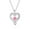 Pink, variant on Mothers Day Gift, 925 Sterling Silver Heart Necklaces for Women, Infinity Rhinestone Pendant Sparkly Jewerly Birthday Wedding Gifts