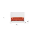thumbnail image 2 of HomeRoots 488834 30 x 97 x 40 in. Orange Silver Chesterfield Sofa, 2 of 5