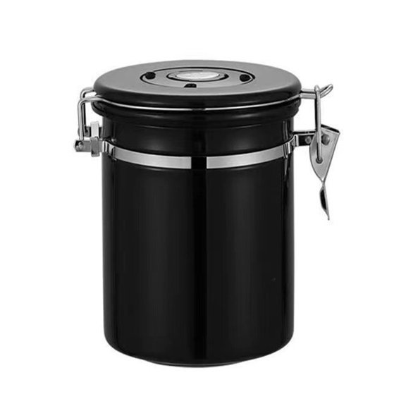 Yoone 1.5L Sealed Tank Large Capacity Mildew-proof Stainless Steel Airtight Coffee Container with Scoop for Kitchen