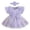 Purple, variant on Riecok Baby Girl Infant 1st Birthday Princess Romper Dress Mesh Skirt 3D Flower Applique Ruffle Sleeve Occasion Dressy Blue 6 M
