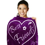 Classy Best Friend Gift Blanket by ButterTree - Friendship Valentines Day Gifts (Purple Throw, 65" x 50")