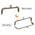 thumbnail image 5 of Uxcell Metal Purse Frames, 8.1" 4Pack Kiss Lock Clasp Frame for Coin Bag Sewing DIY, Bronze, 5 of 6