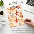 thumbnail image 3 of FORMRS Acrylic Clipboard with Low Profile Clip Standard A4 Letter Size, 12.5" x 9", Orange Starfish, 3 of 8
