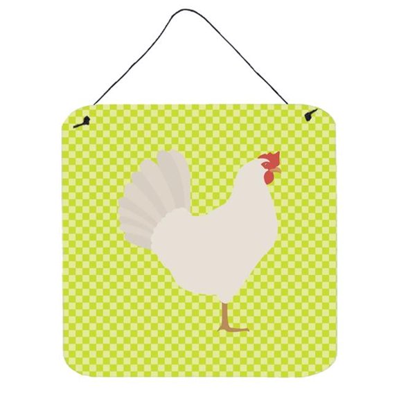 Leghorn Chicken Blue Check Wall or Door Hanging Prints